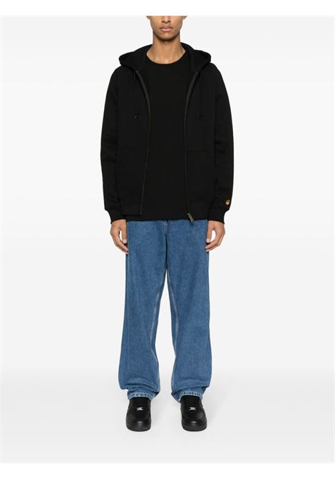 hooded chase jacket men black in cotton CARHARTT WIP | I03366400F.XX